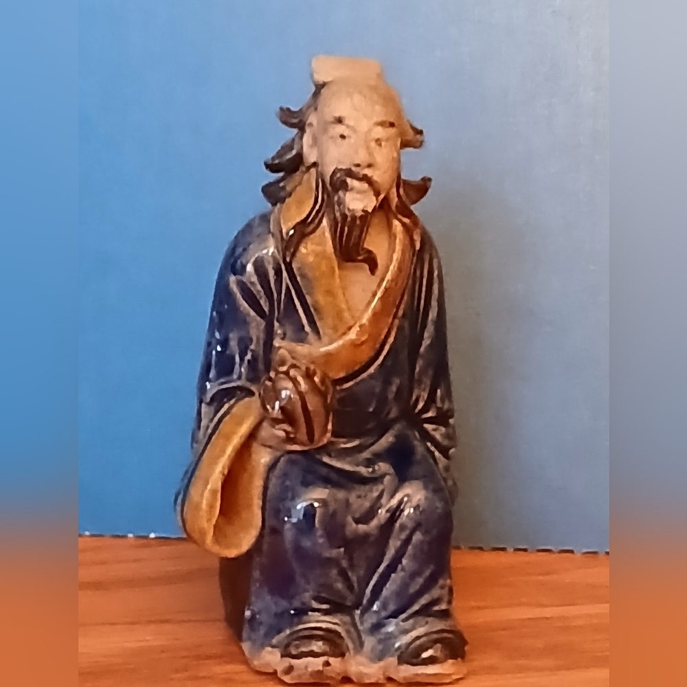 Vintage Asian Mudmen Glazed Figure
